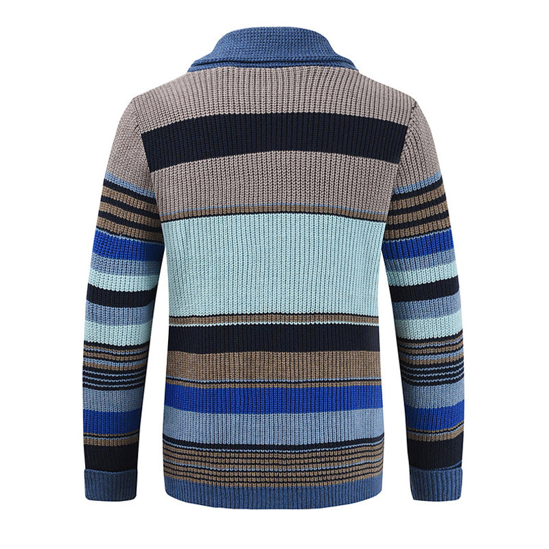 Magnus København | Herre Colorblock Lapel Sweater Jakke