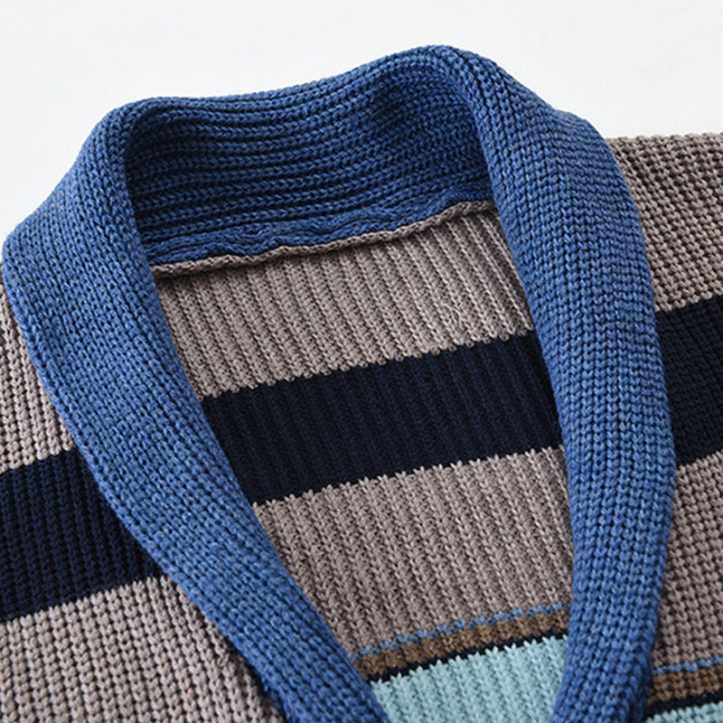 Magnus København | Herresweaterjakke med Farveblok