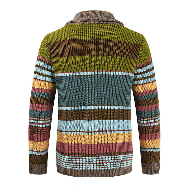 Magnus København | Herre Colorblock Lapel Sweater Jakke