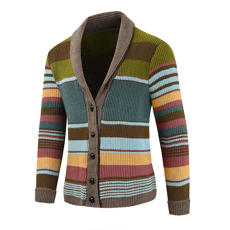 Magnus København | Herre Colorblock Lapel Sweater Jakke