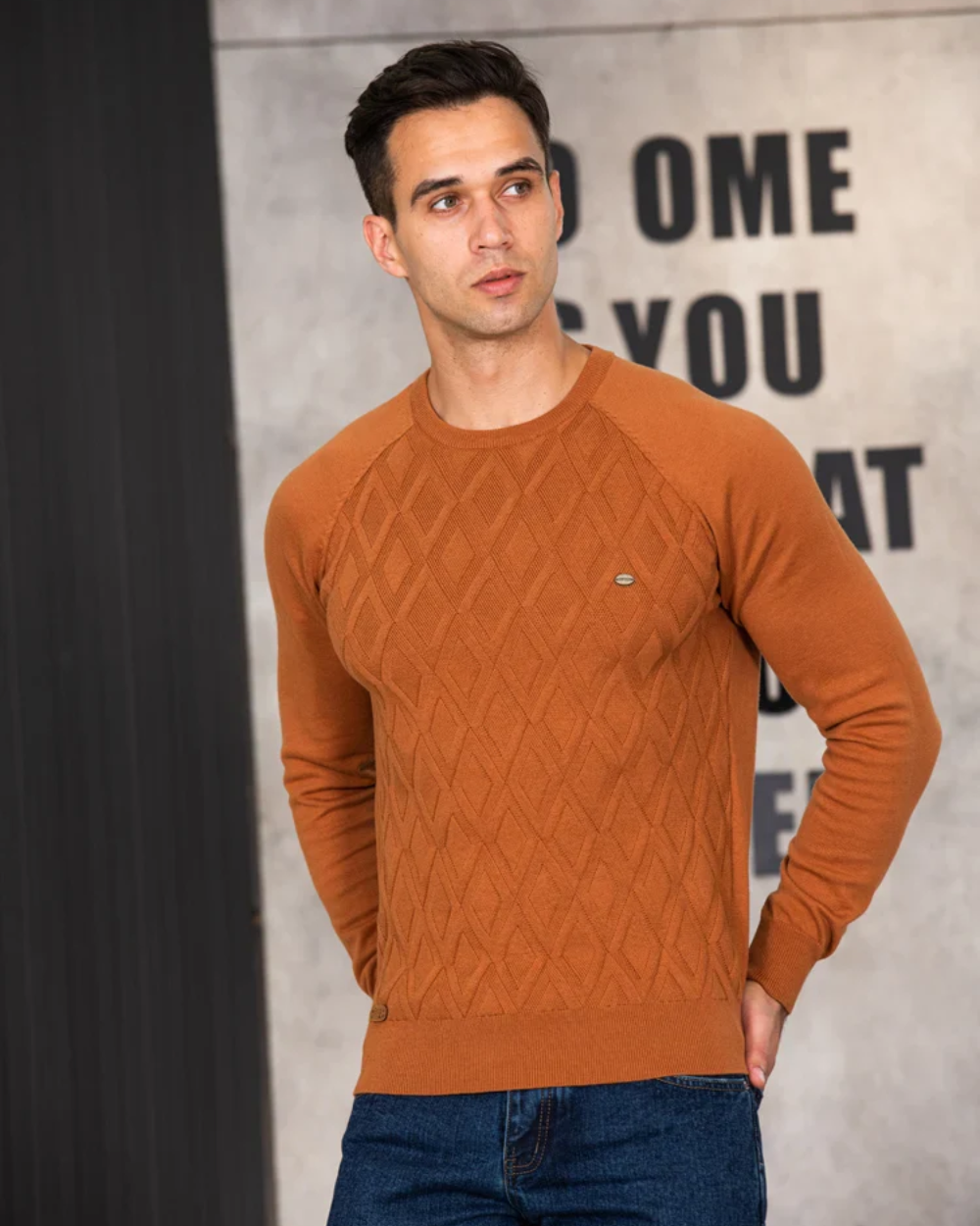 Magnus København | Herresweater med ternet design V2