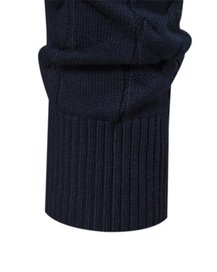 Magnus København | Frederico Cotton Zip Sweater med Mønster