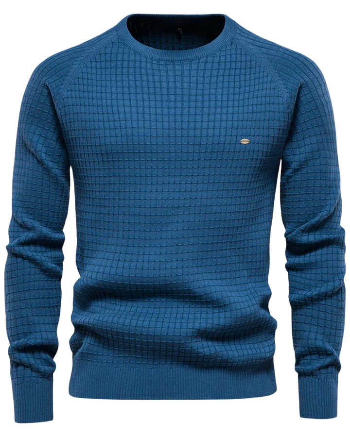 Magnus København | Herresweater med Rutenetmønster
