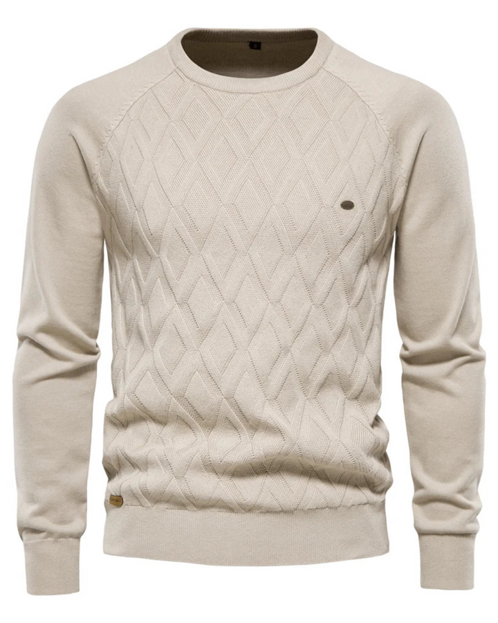 Magnus København | Herresweater med ternet design V2