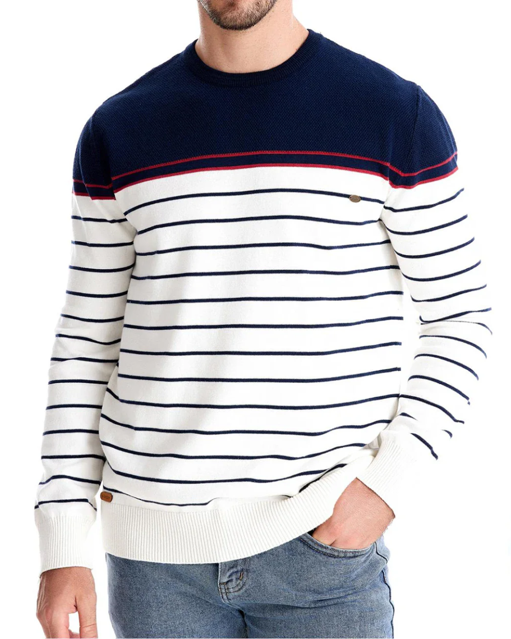 Magnus København | Herresweater med Stripedesign