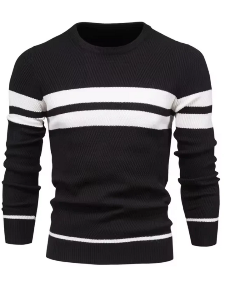 Magnus København | Stilfuld Herresweater Med Striber