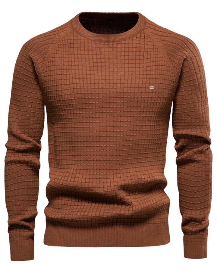 Magnus København | Herresweater med Rutenetmønster