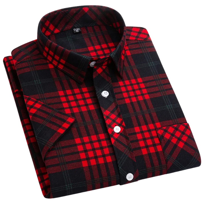Magnus København | Bomulds T-shirt med Korte Ærmer i Tern
