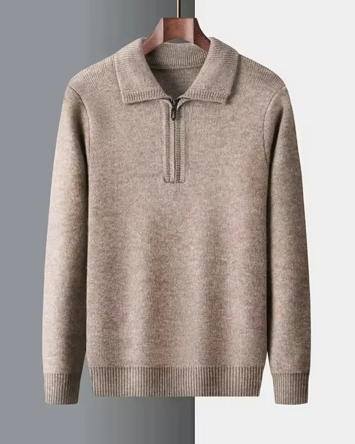 Magnus København | Cashmere sweater med kvart lynlås Gstaad
