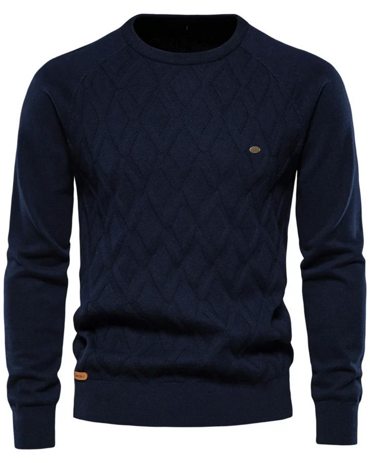 Magnus København | Herresweater med ternet design V2