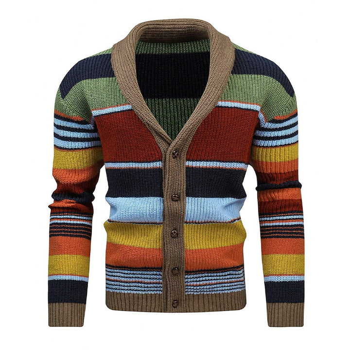 Magnus København | Herre Colorblock Lapel Sweater Jakke
