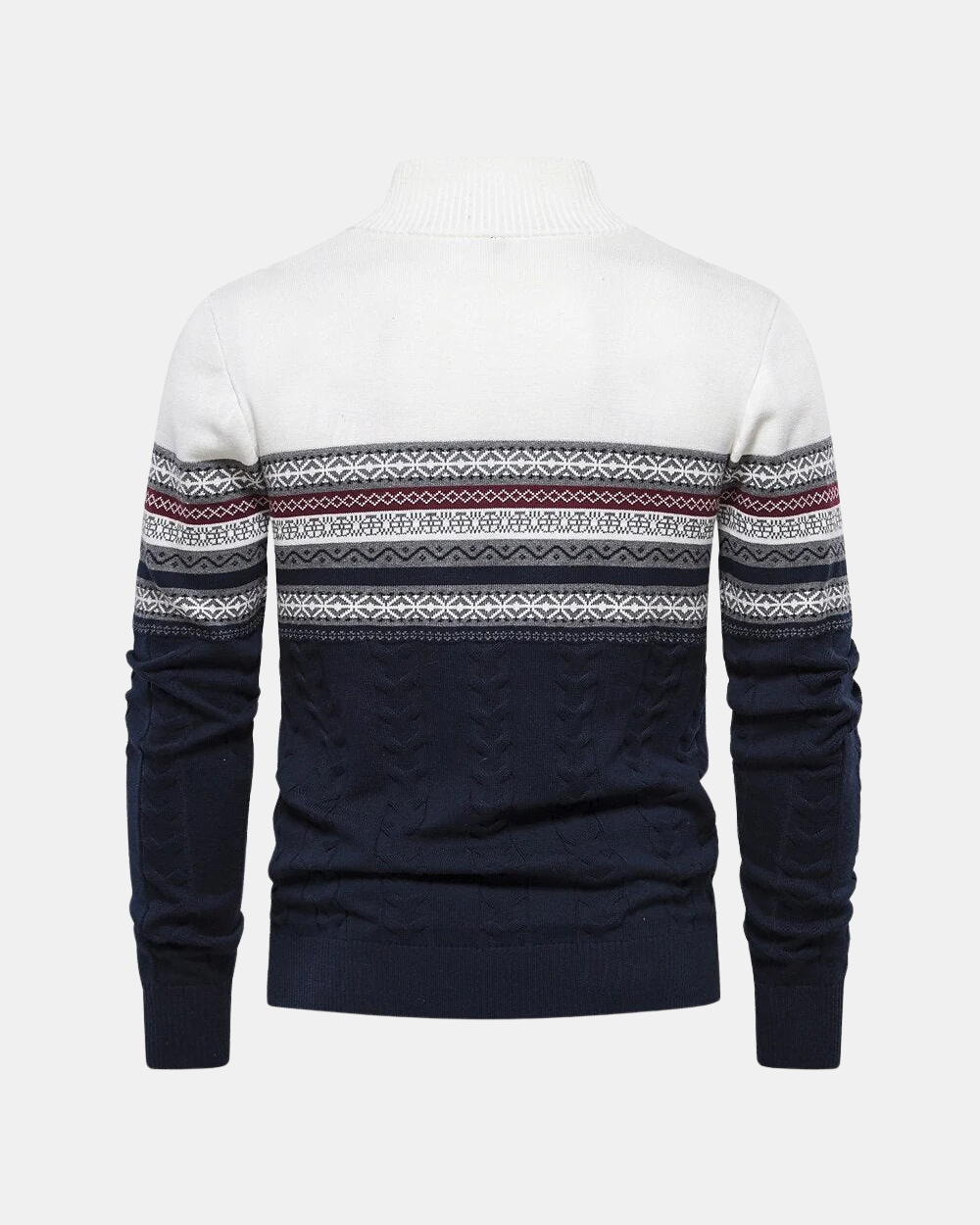 Magnus København | Frederico Cotton Zip Sweater med Mønster