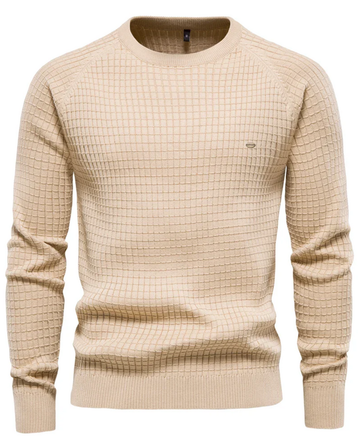 Magnus København | Herresweater med Rutenetmønster