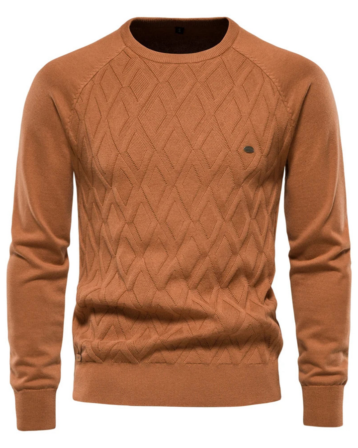 Magnus København | Herresweater med ternet design V2