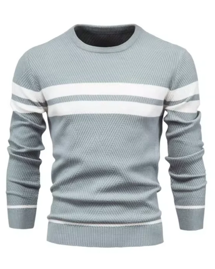 Magnus København | Stilfuld Herresweater Med Striber