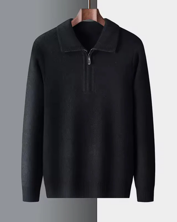 Magnus København | Cashmere sweater med kvart lynlås Gstaad