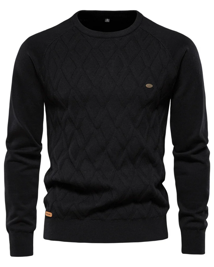 Magnus København | Herresweater med ternet design V2