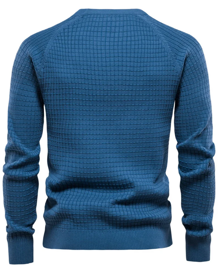 Magnus København | Herresweater med Rutenetmønster