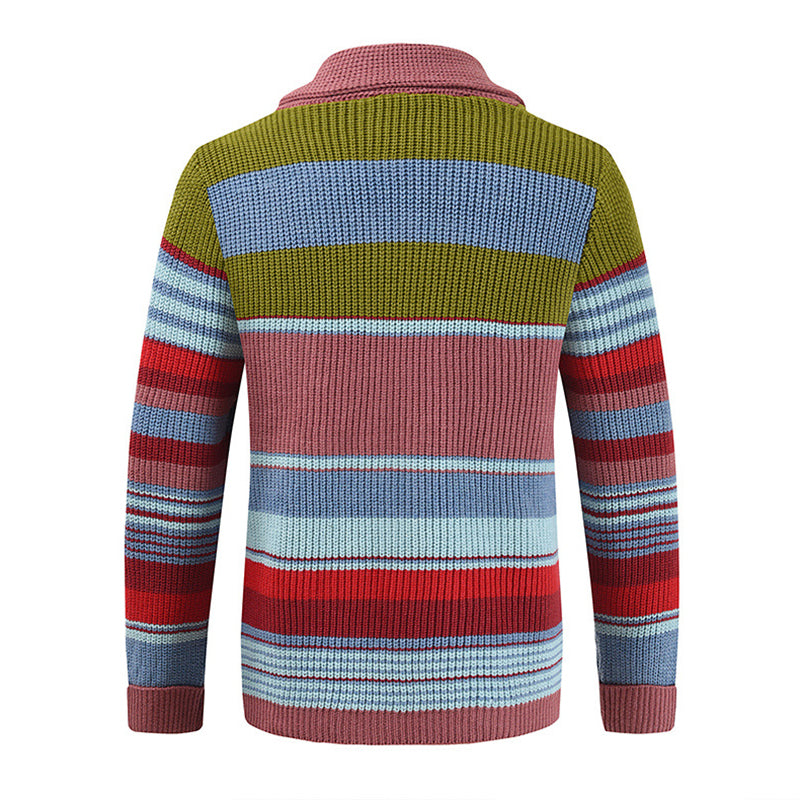 Magnus København | Herre Colorblock Lapel Sweater Jakke