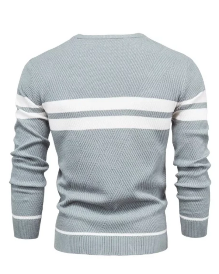 Magnus København | Stilfuld Herresweater Med Striber
