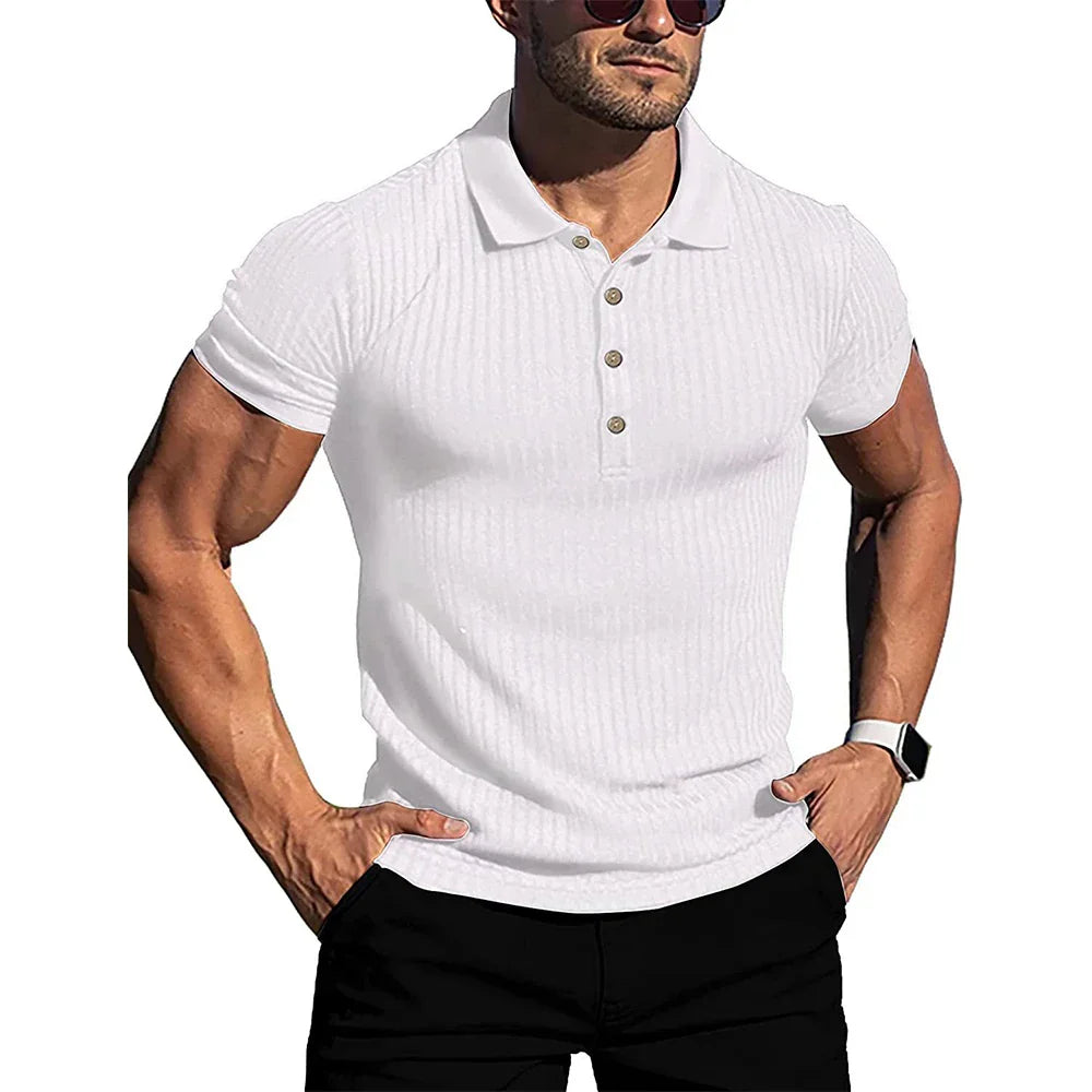 Magnus København | Elegant Stribet Polo T-Shirt