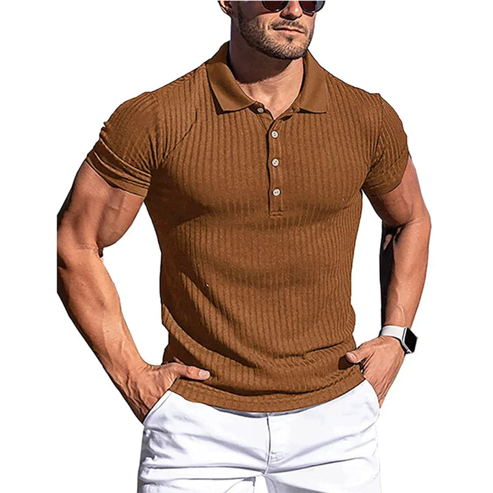 Magnus København | Elegant Stribet Polo T-Shirt