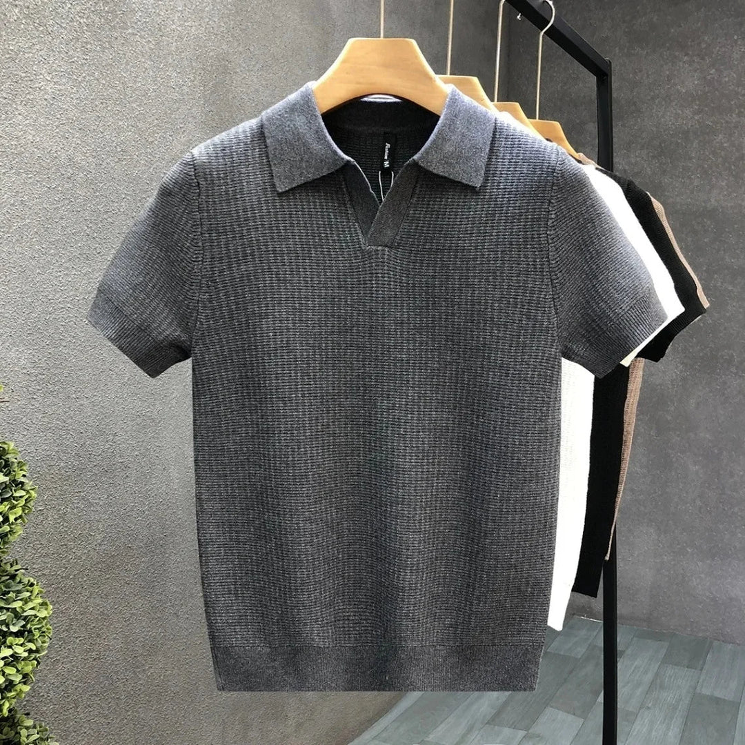 Magnus København | Åndbar Strikket Polo Shirt