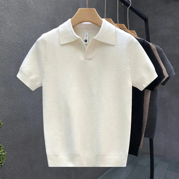 Magnus København | Åndbar Strikket Polo Shirt