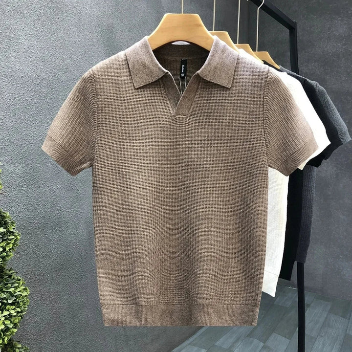 Magnus København | Åndbar Strikket Polo Shirt