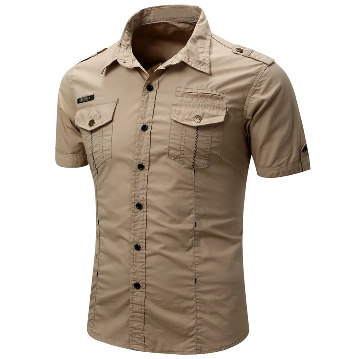 Magnus København | Kortærmet bomulds cargo skjorte