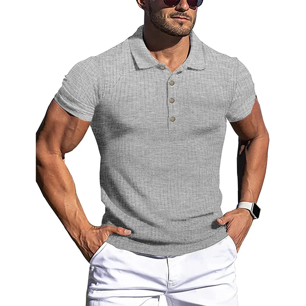 Magnus København | Elegant Stribet Polo T-Shirt