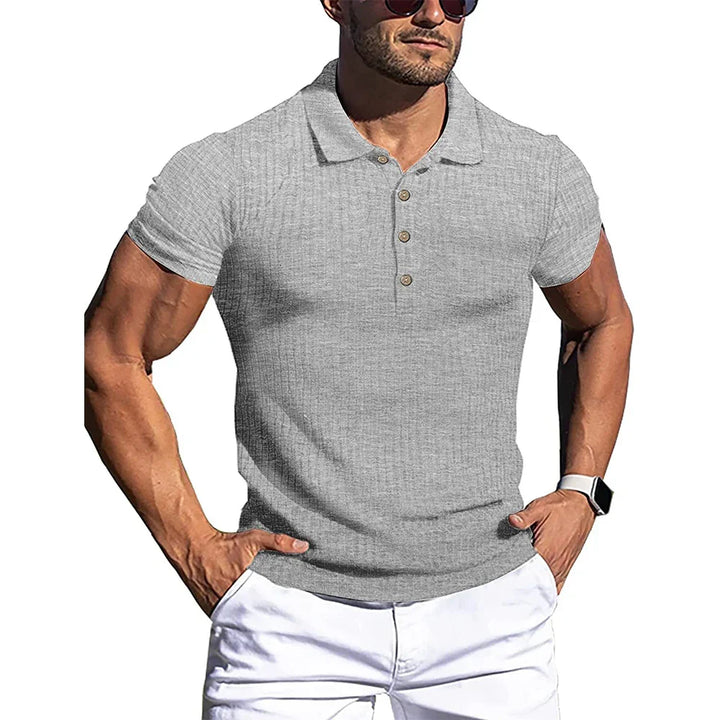Magnus København | Elegant Stribet Polo T-Shirt