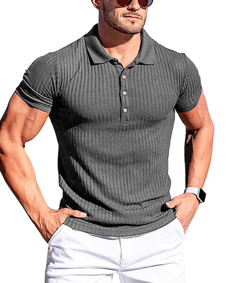 Magnus København | Elegant Stribet Polo T-Shirt