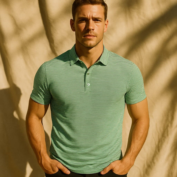 Magnus København | Stribet Polo T-shirt
